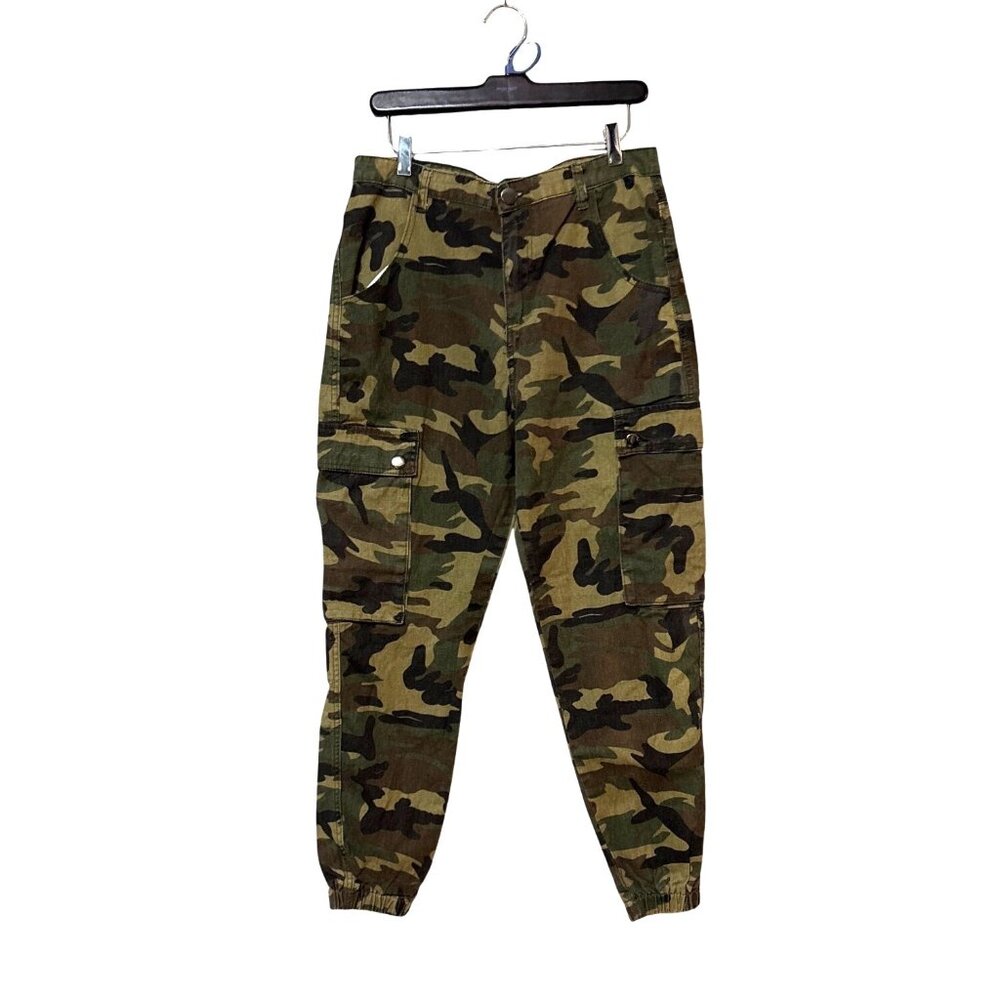 Nasty Gal Camo Cargo Jogger Pants Streetwear Military Style